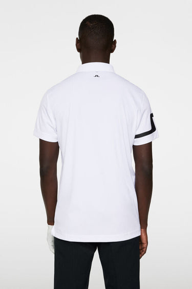 J.LINDEBERG HEATH GOLF POLO WHITE