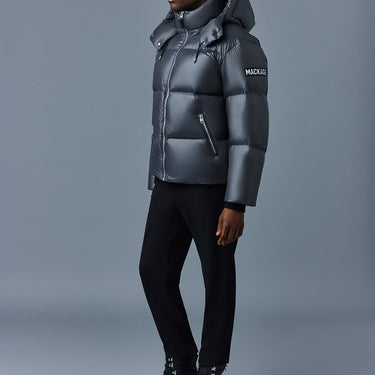KENT-Z lustrous light down jacket with hood Carbon