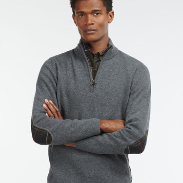 Barbour Holden Half Zip Sweater Mid Grey Marl