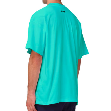 MSGM Crewneck Short-Sleeved T-Shirt Emerald Green