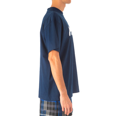 Men;s Brush Stroke Logo Print T-shirt Navy