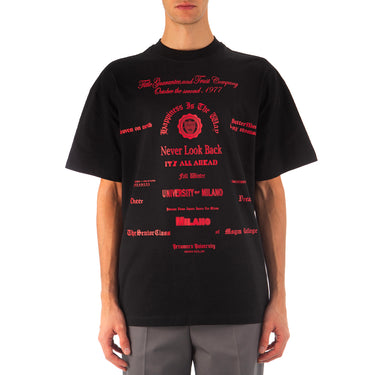 Men's Lithography Print T-shirt Black