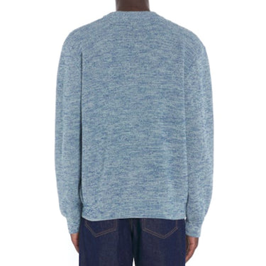 Men's Maison Kitsune Handwriting Comfort Cardigan Ink Blue Melange