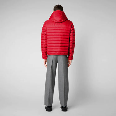 Men's Morus Hooded Jacket In Flame Red