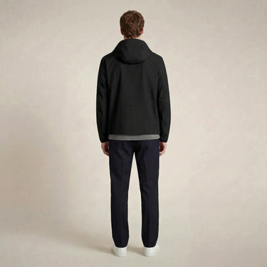 Men's hooded jacket drop in BLACK