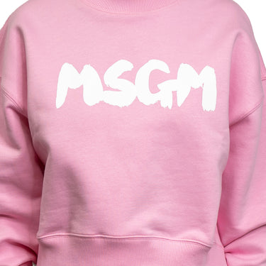 Msgm Brush Print Sweatshirt Pink