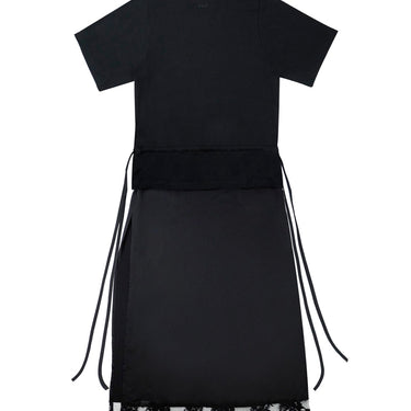Msgm Side-slit Long Dress Black