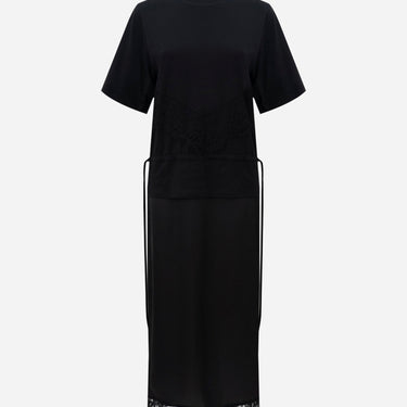 Msgm Side-slit Long Dress Black