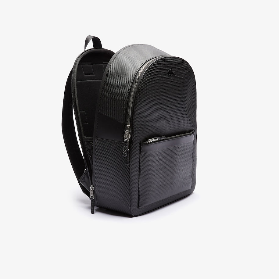 Lacoste Men Chantaco Matte Pique Leather Backpack