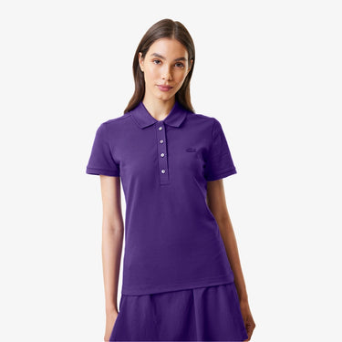 Women's Lacoste Slim fit Stretch Cotton Piqué Polo Shirt Purple