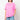 Round neck cotton T-shirt with embroidered logo Pink