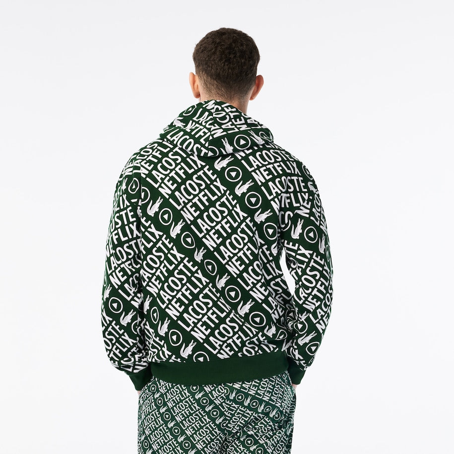 Men's Lacoste x Netflix Loose Fit Organic Cotton Sweatshirt Green/Whit –  rue de can