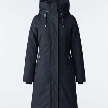 SHILOH 2-in-1 fitted down coat with removable bib Black