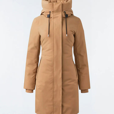 SHILOH 2-in-1 Fitted Down Coat With Removable Bib Lt Camel