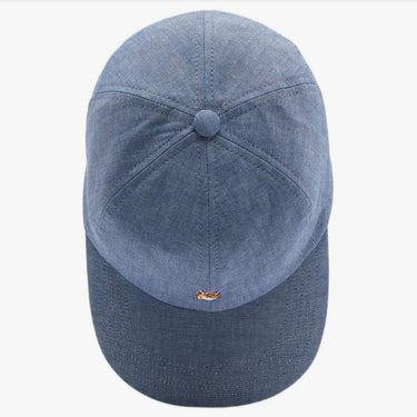 Small Fox Head Embroidery 6p Cap Indigo