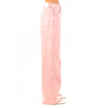 Stone Overdyed Bull Denim Pants Pink