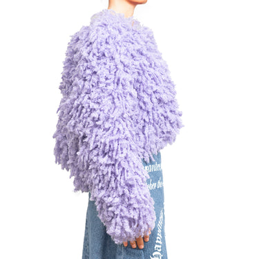 Sweater with "Boucle Meta fur" concept Lilac