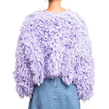 Sweater with "Boucle Meta fur" concept Lilac
