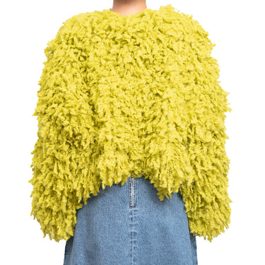 Sweater with "Boucle Meta fur" concept Yellow