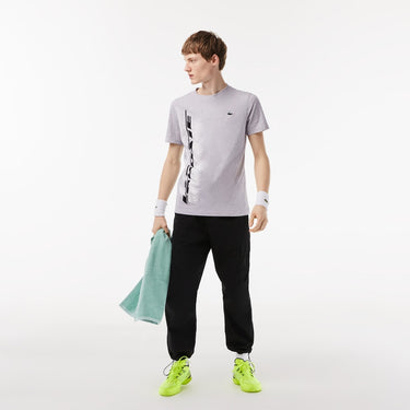Men’s Sport Regular Fit T-shirt With Contrast Branding Grey Chine