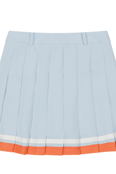 Women's Color Tipping Pleats Skort Light Blue