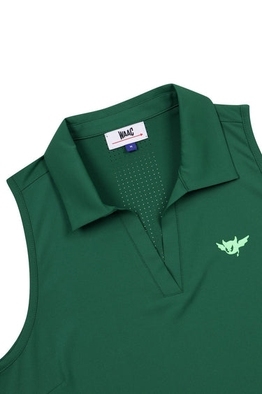 Women's Micro Mesh Sleeveless Dark Green