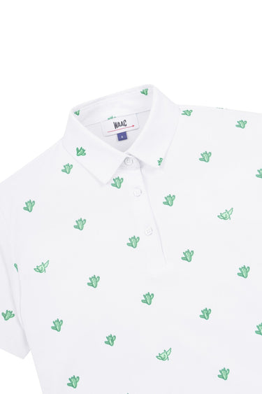Women's Cacti Waacky Polo (EE) White