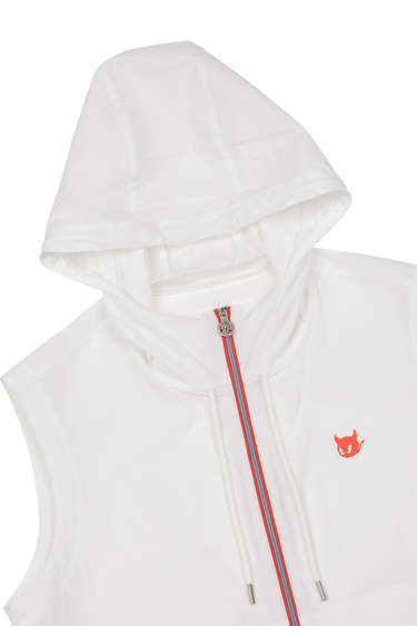 Women's Sleeveless Zip Hoodie White