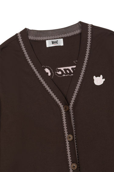 Women's Pop Stitch Cardigan Brown