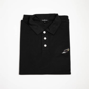 WOODPECKER Men's Pima Cotton Polo Shirts Black