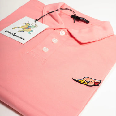 WOODPECKER Men's Pima Cotton Polo Shirts Pink