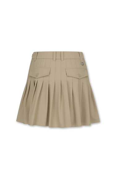 Women Athletic A-line gather Skort Brown