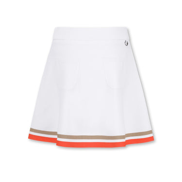 Women's ATHLETIC Tipping A-line Knit Skort White