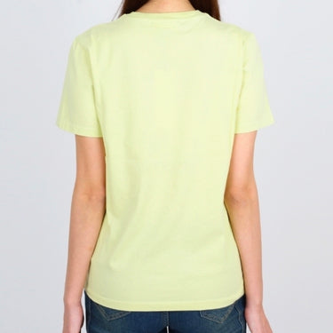 Women's Fox Head Patch Regular Tee Shirt Chalk Yellow