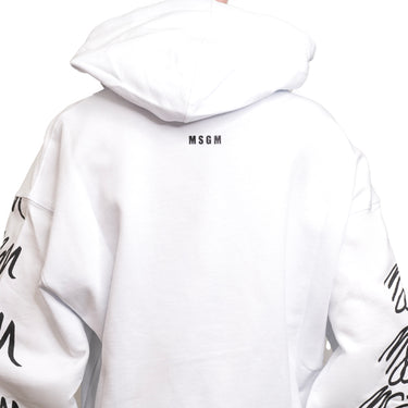 Women's Handwritten Msgm Print Sweatshirt White