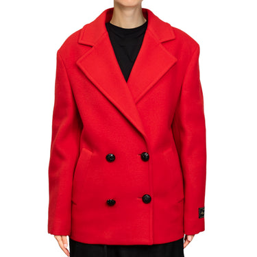 Women's Wool Felt Coat Red