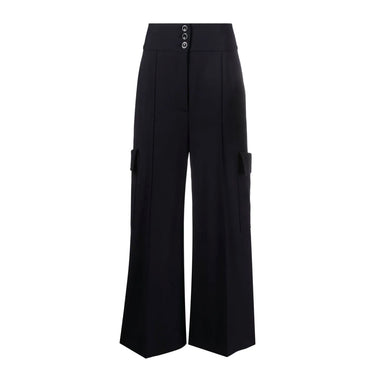 Women's high-waisted cargo pants Black