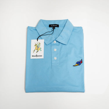 Woodpecker Men's Pima Cotton Polo Shirts Baby Blue