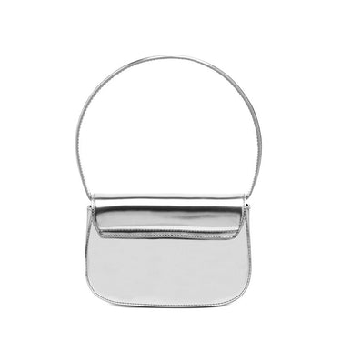 1DR - Iconic shoulder bag in mirrored leather Silver