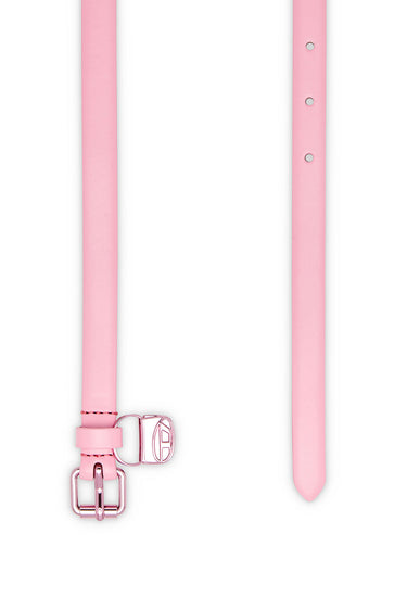 B-Charm Hip Slim leather belt with 1DR bag charm Pink