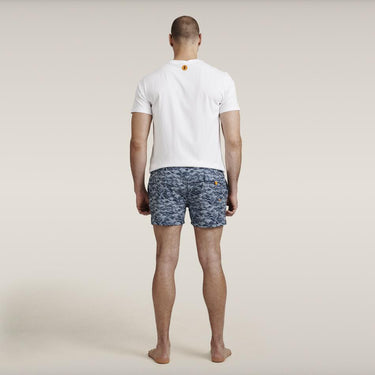 Men's ADEMIR SWIMWEAR 5 INCH in ONDINE OFF WHITE ON BLUE