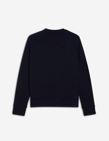 Tricolor Fox Patch Clean Sweatshirt Navy