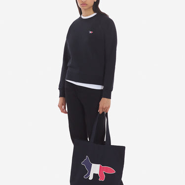 Women's Tricolor Fox Patch Adjusted Sweatshirt Black