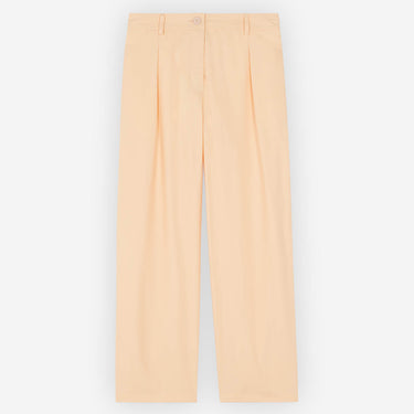 One Pleat Cropped Pants Peach