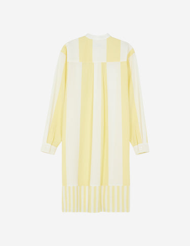 Poolside Stripes Tunic Dress Lemon