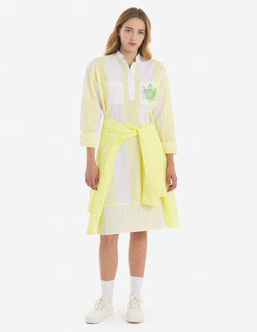 Poolside Stripes Tunic Dress Lemon
