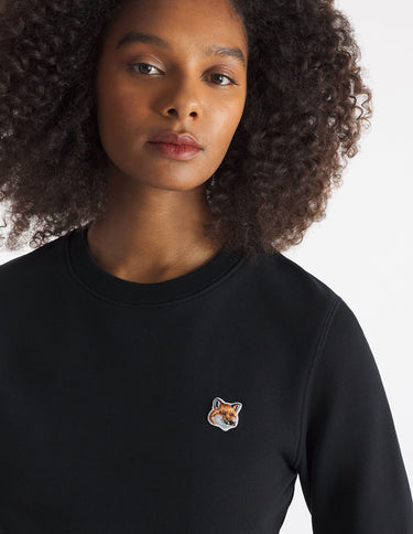 Women's Fox Head Patch Regular Sweatshirt Black