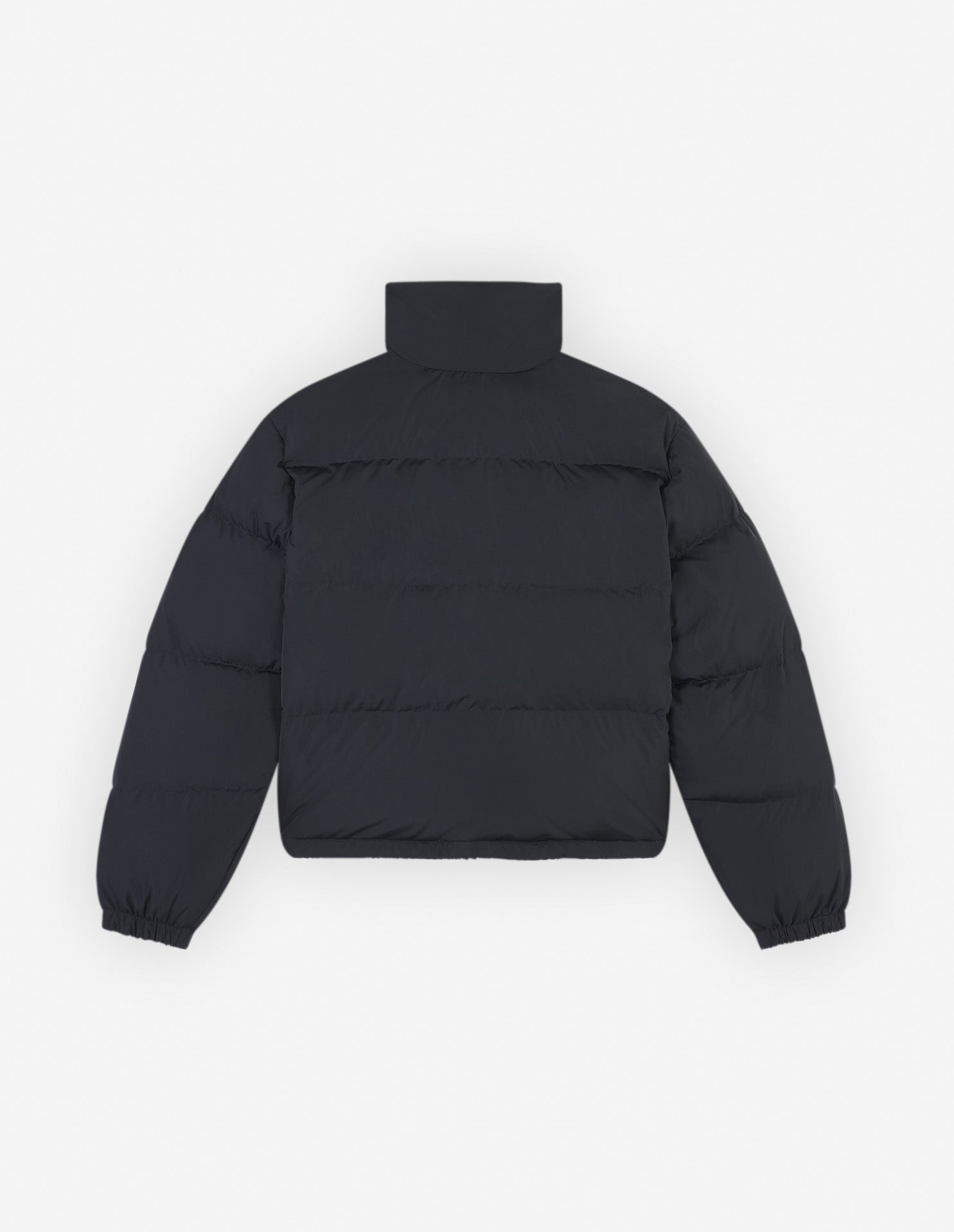 Cropped Puffer In Nylon With Bold Fox Head Patch Black – rue de can