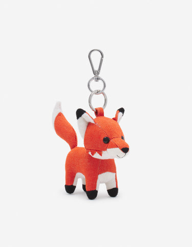 Medium Fox Bag Keyring & Charm Rust