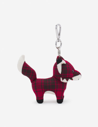 Medium Fox Bag Keyring & charm Clay Pecan Bown Check